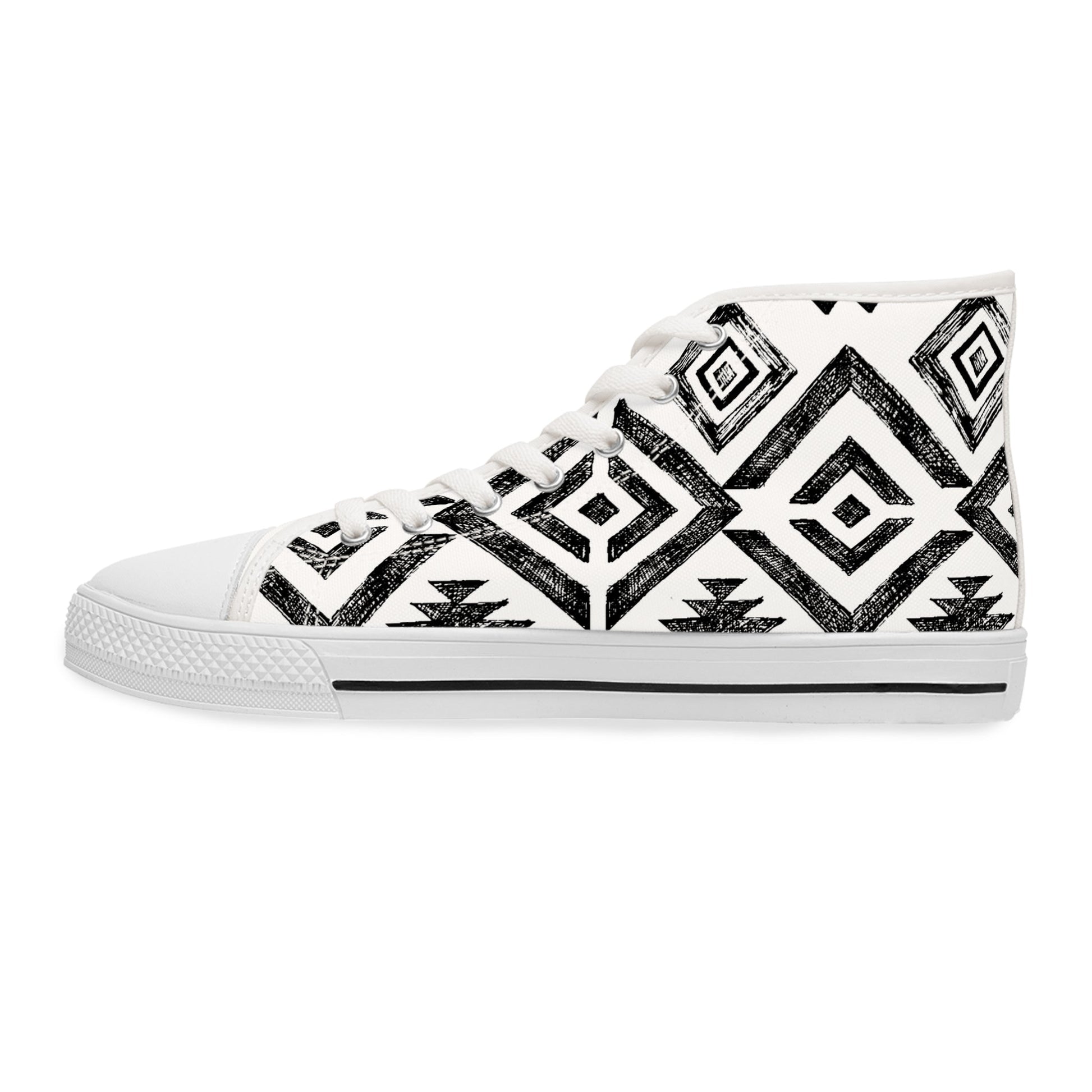 Shoes - Women's Aztec Design High Top Sneakers