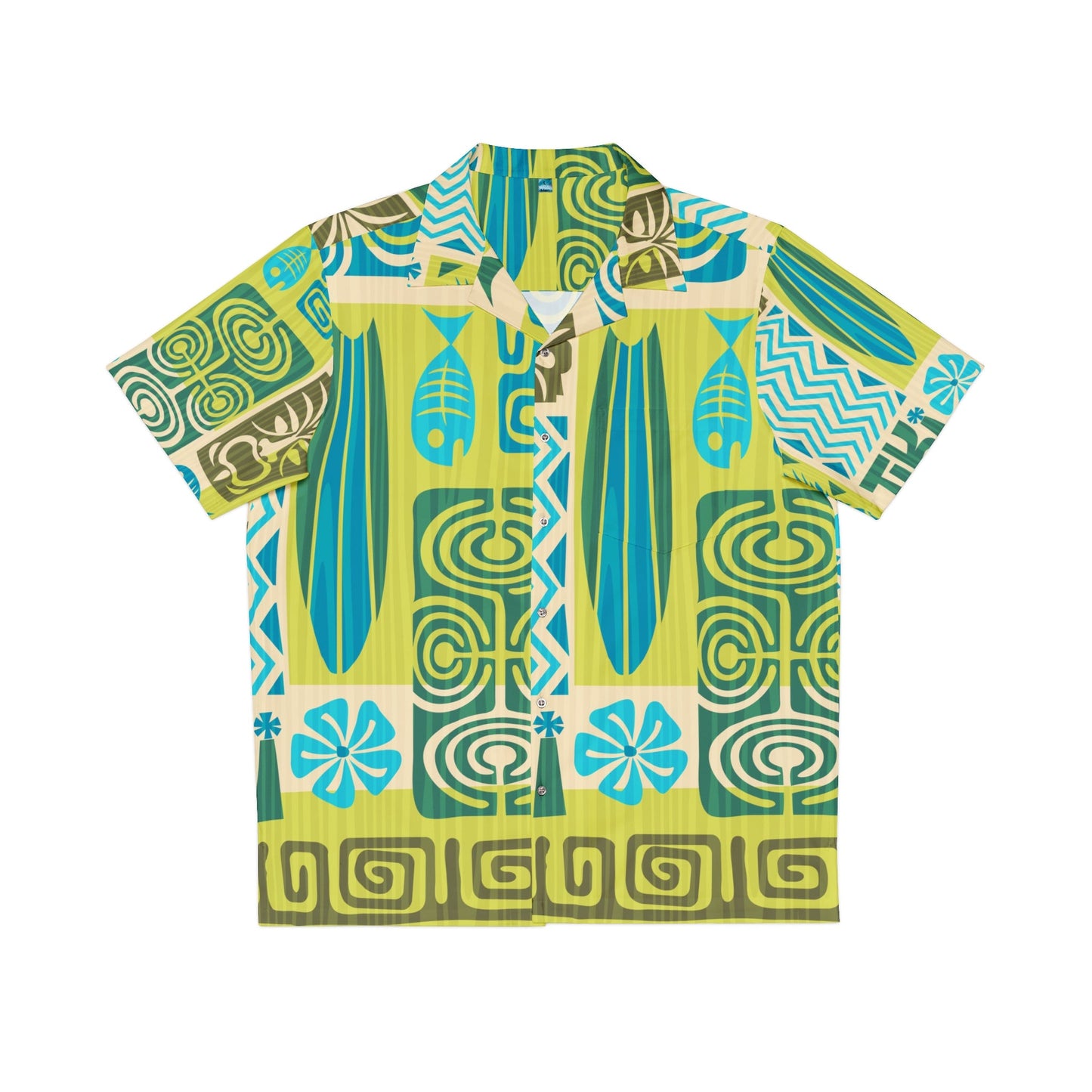 Men's Hawaiian Shirt (Green)-Shalav5