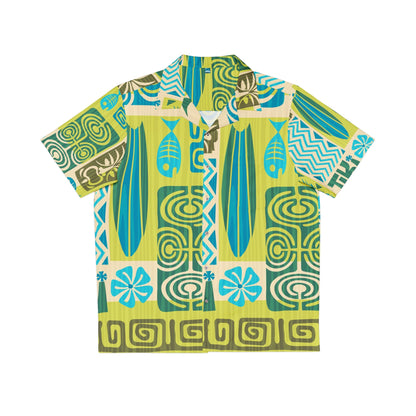 Men's Hawaiian Shirt (Green)-Shalav5