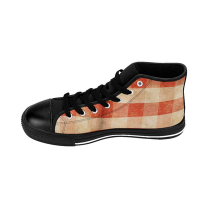 Shoes - Red Checkers Women's Classic Sneakers