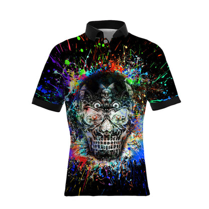 Trendy men's 3D men's polo shirt