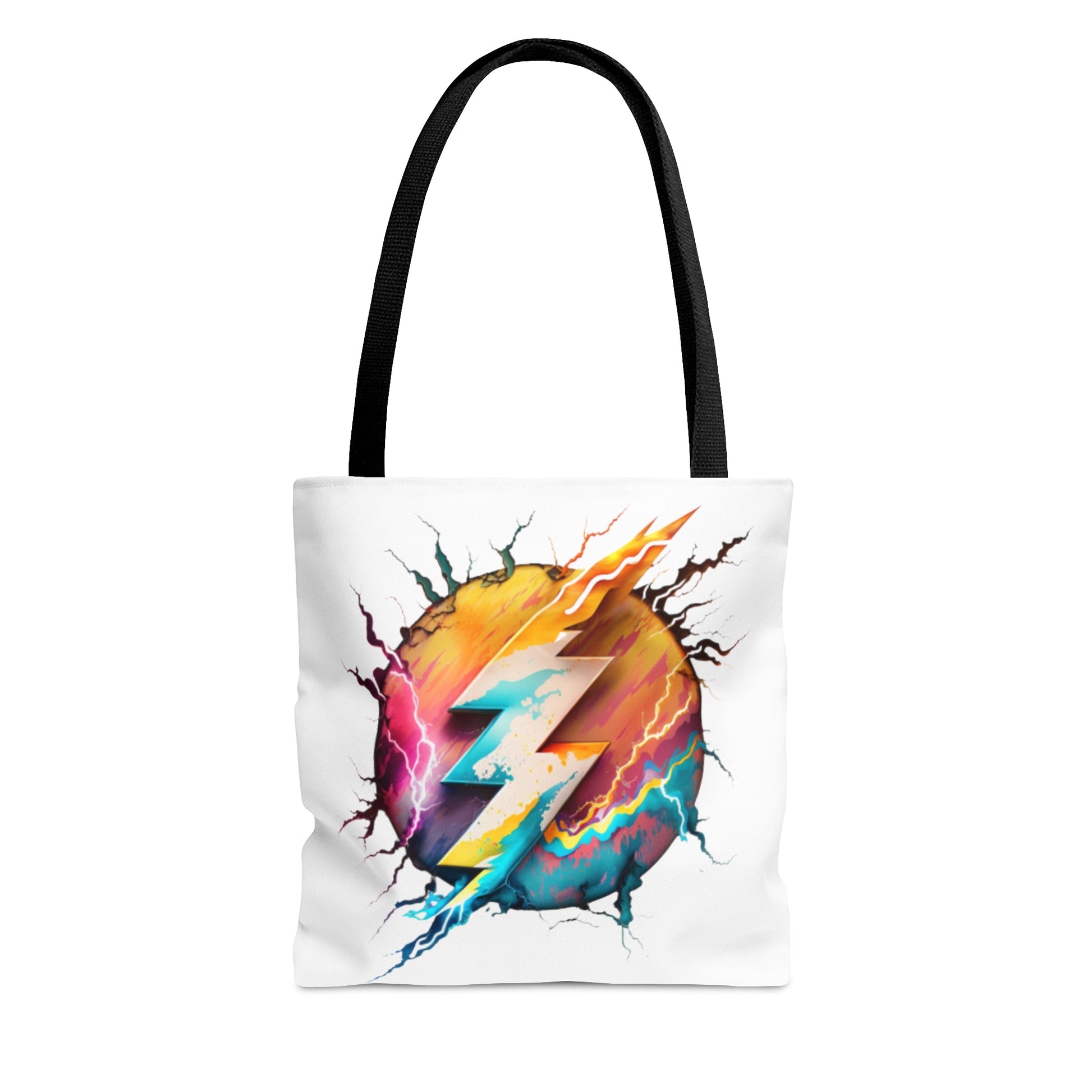 Psychedelic lightning bolt Custom Design Tote Bag-Shalav5