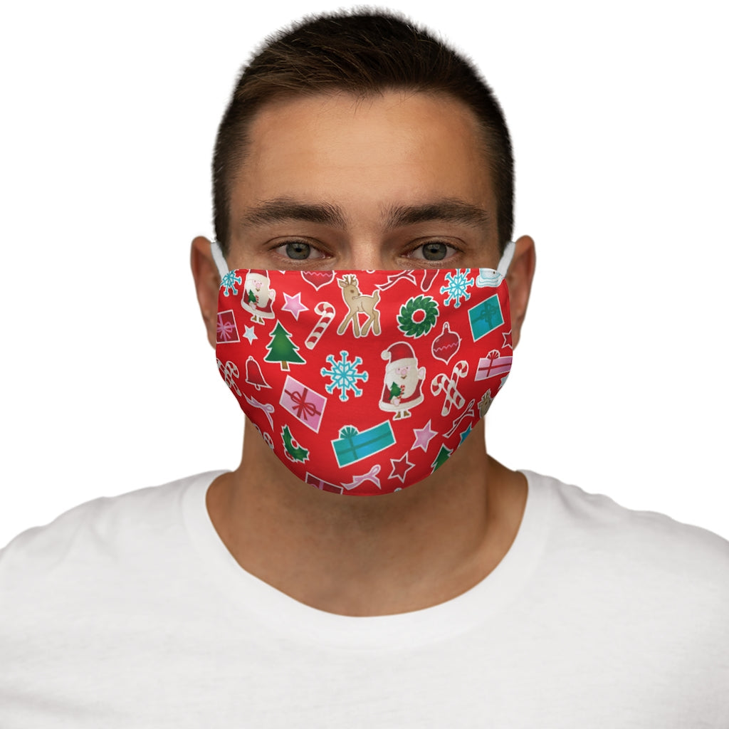 Merry Christmas Snug-Fit Polyester Face Mask-Shalav5