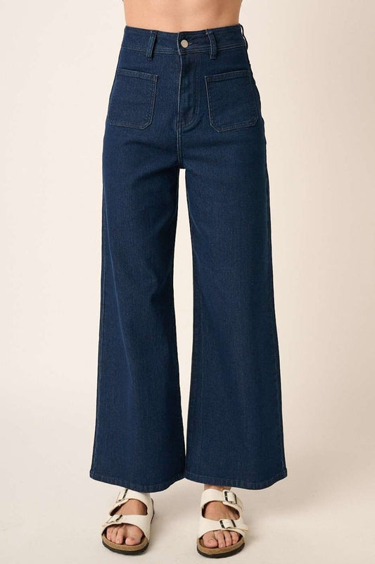 Mittoshop High Waist Wide Leg Jeans