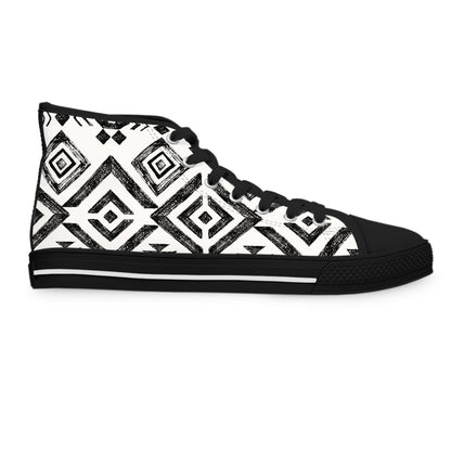Shoes - Women's Aztec Design High Top Sneakers