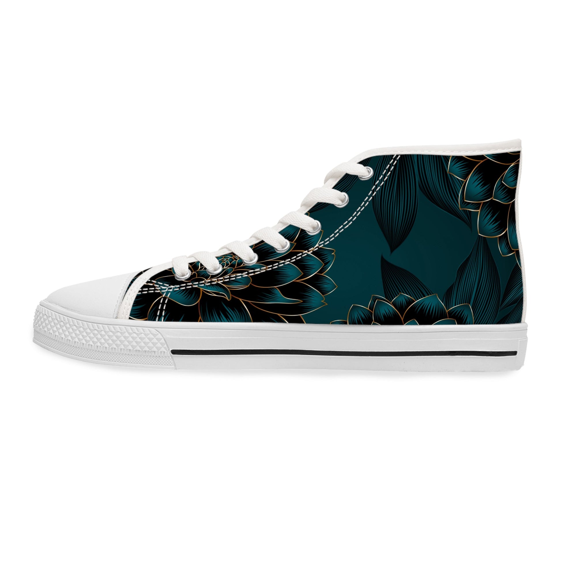 Shoes - Women's Floral High Top Sneakers