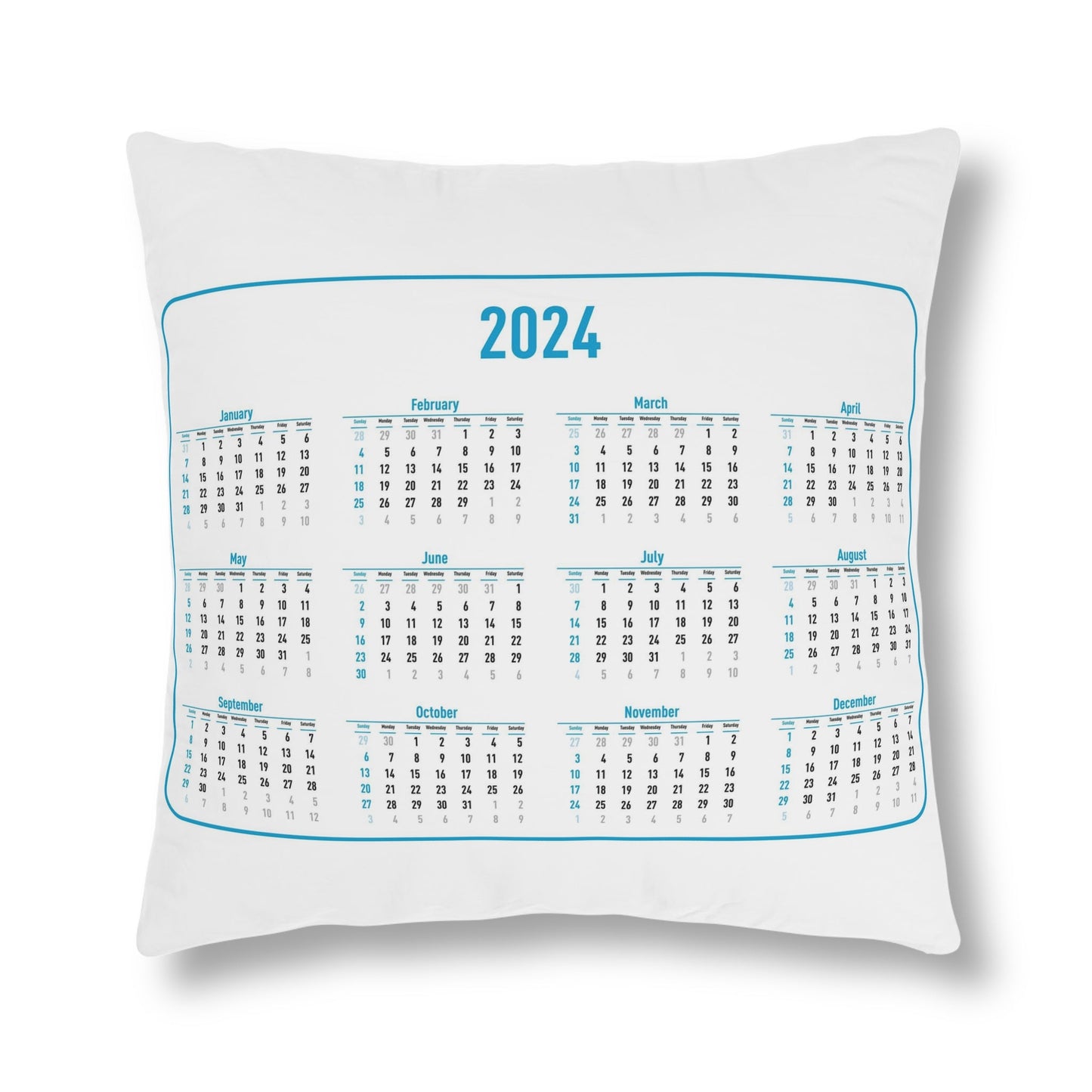 2024 Calendar Waterproof Pillows-Shalav5