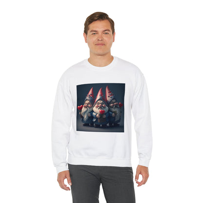 Sweatshirt - Three Gnomes Are Holding Your Heart Unisex Heavy Blend Crewneck Sweatshirt