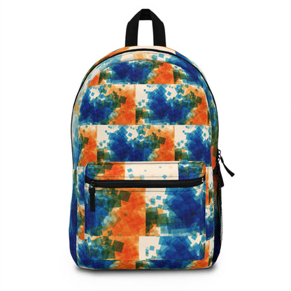 Bags - Splash Of Pixels Back To School Backpack Orang/ Blue