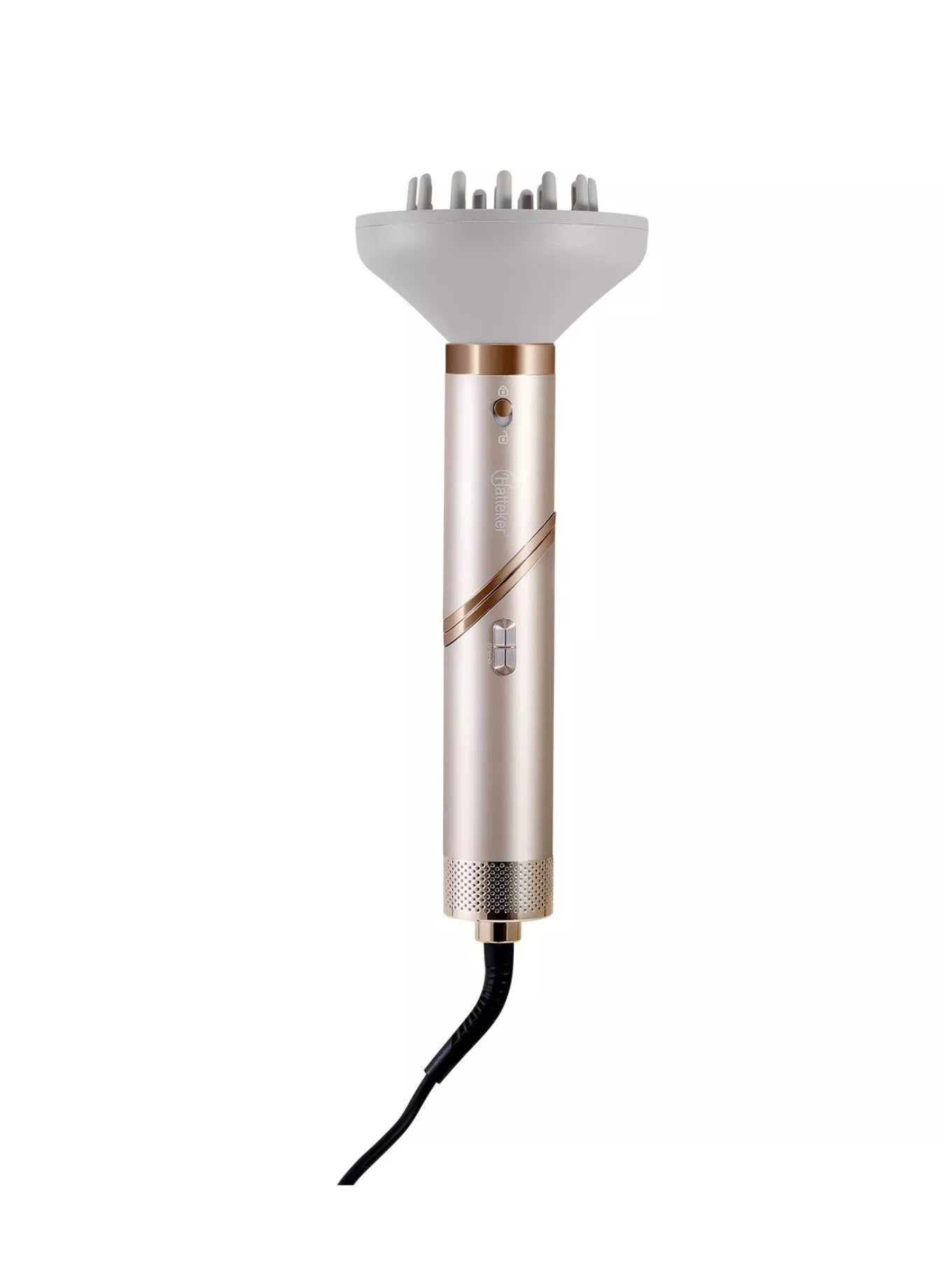 Travel hair dryer brush folded