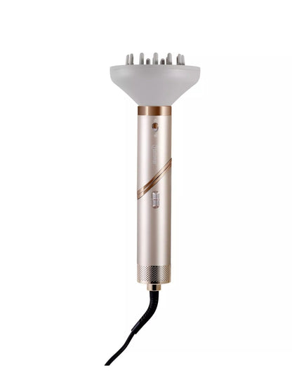Travel hair dryer brush folded