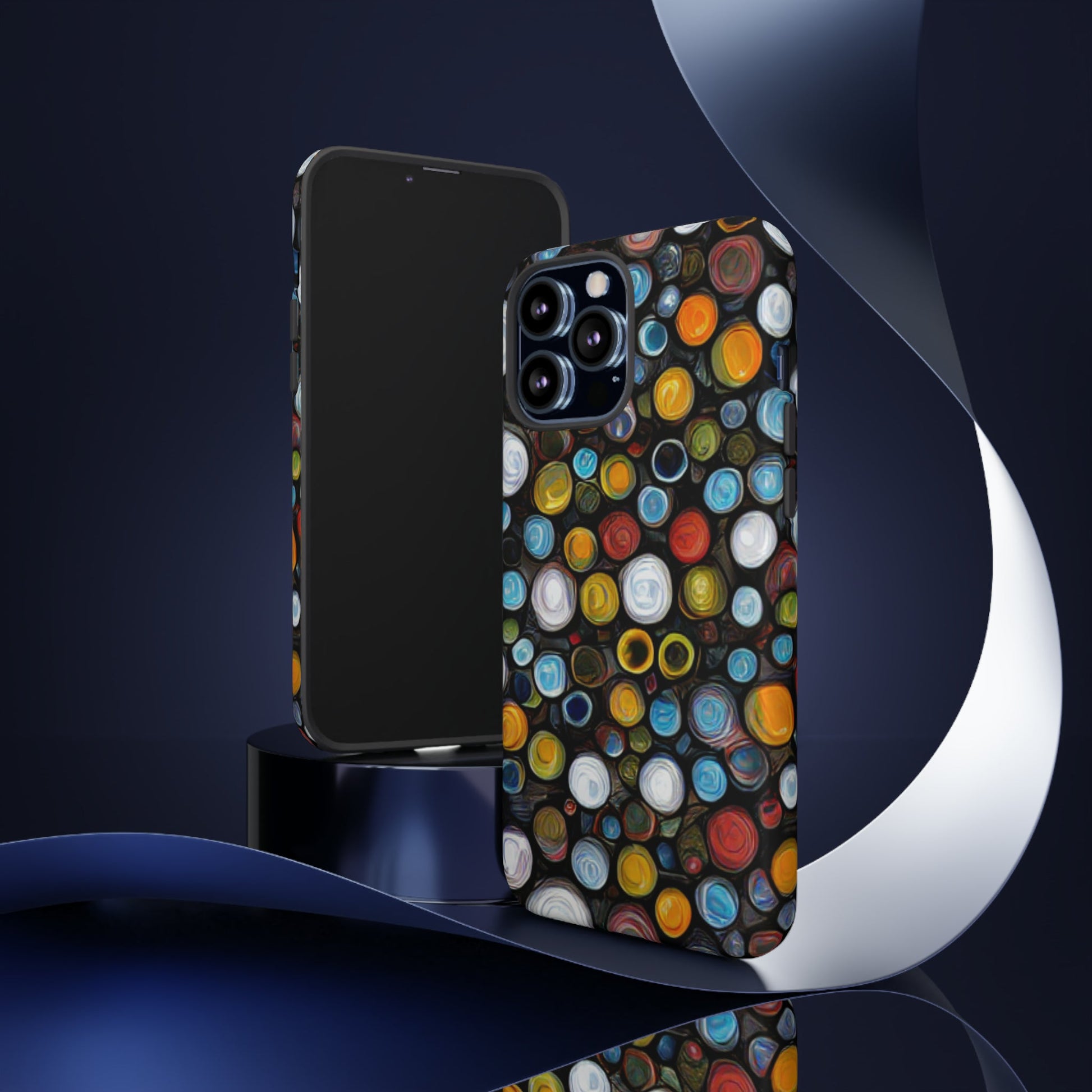 3D Design Abstract circle shapes Tough Cases for iPhone, Samsung, and Google-Shalav5