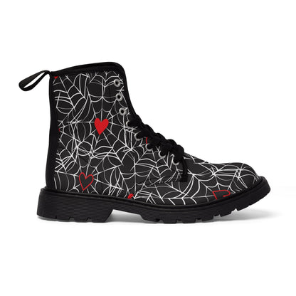 Shoes - Women's Heart SpiderWeb Canvas Boots