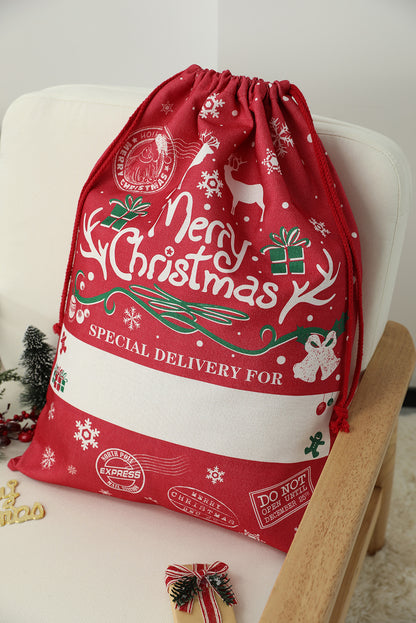 Snow White 50*70cm Christmas Drawstring Large Gift Bag