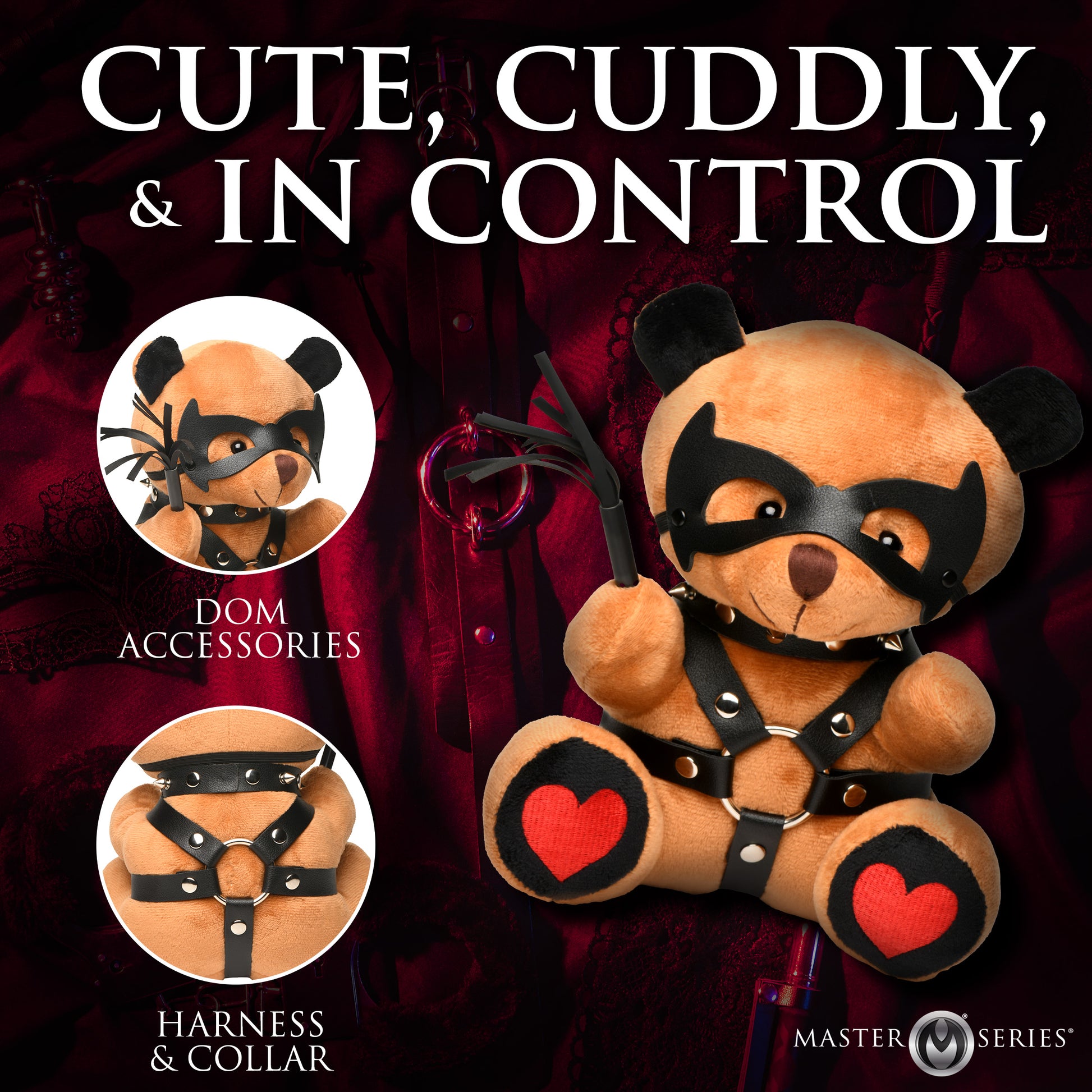 Master Series Dom Bear Plush Kinky Adult Roleplay Gag Gift