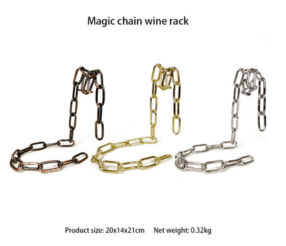 Magic Iron Chain Wine Bottle Holder-Shalav5