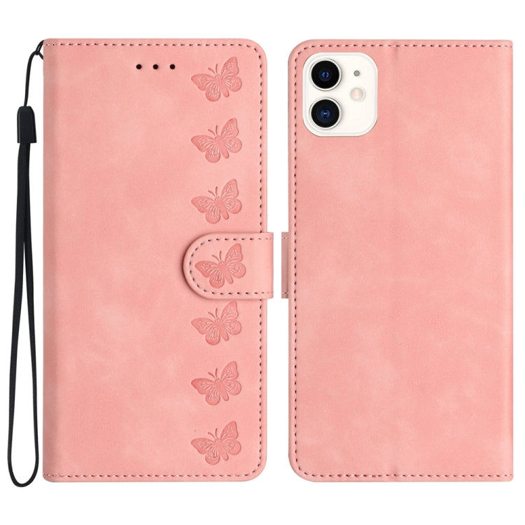 Seven Butterflies Embossed Leather Phone Case, Series 1