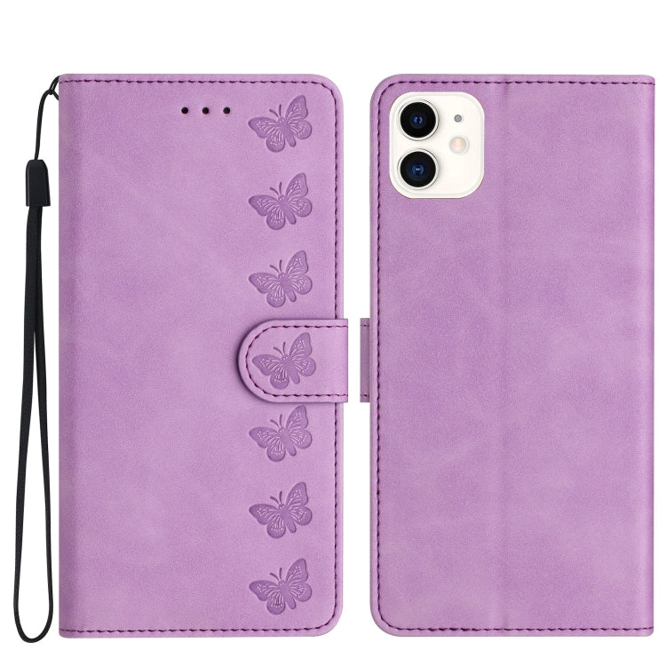 Seven Butterflies Embossed Leather Phone Case, Series 1