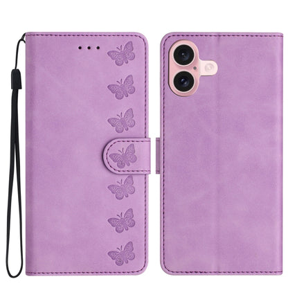 Seven Butterflies Embossed Leather Phone Case, Series 1