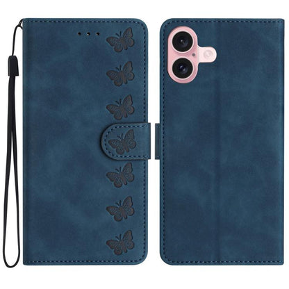 Seven Butterflies Embossed Leather Phone Case
