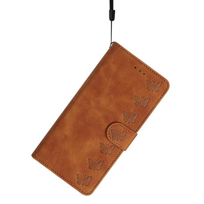 Seven Butterflies Embossed Leather Phone Case, For iPhone 18 Pro / 17 Pro, For iPhone 18 Pro Max / 17 Pro Max, For iPhone 16e / 17e, For iPhone 17