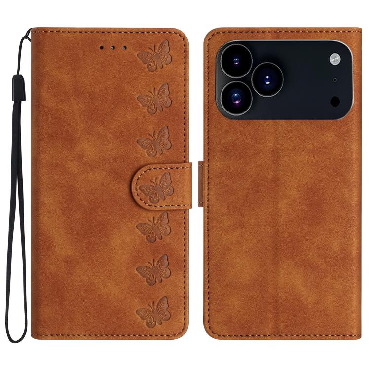 Seven Butterflies Embossed Leather Phone Case