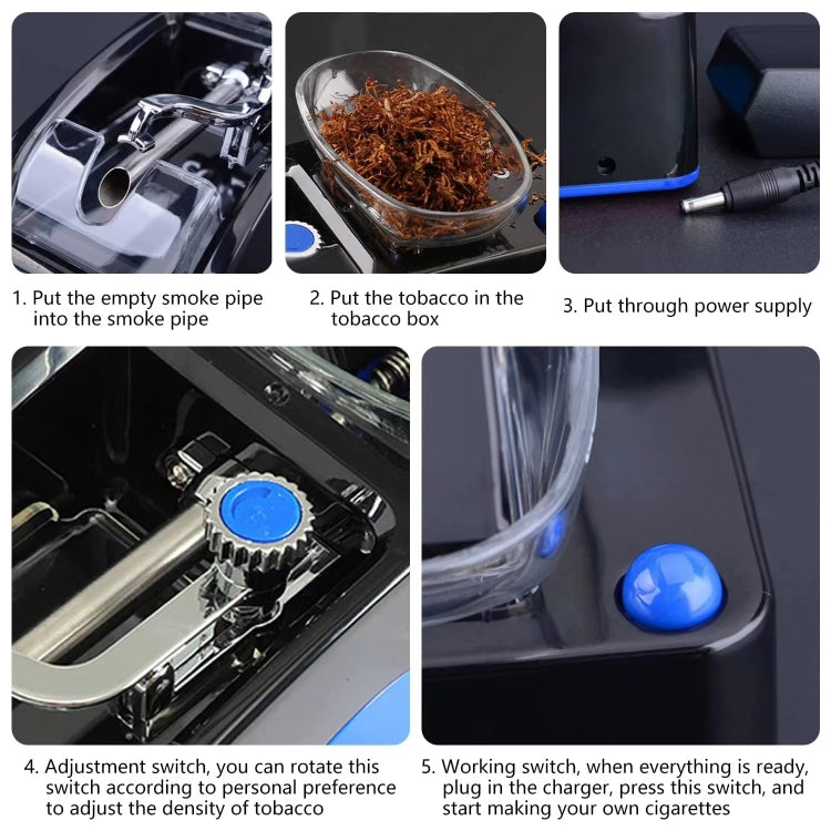 Automatic Electric Cigarette Rolling Machine Cigarette Injector Maker, Diameter: 6.5mm