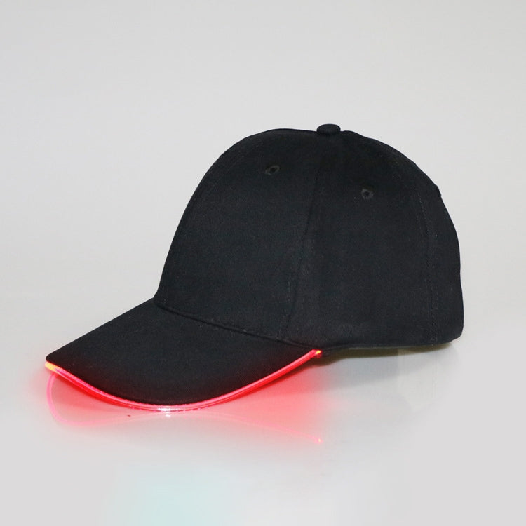 LED Luminous Baseball Cap Male Outdoor Fluorescent Sunhat, Style: Battery