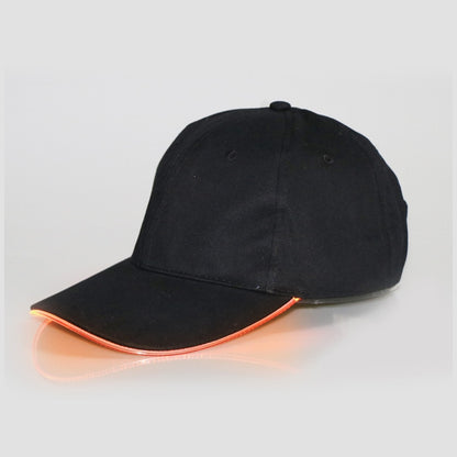 LED Luminous Baseball Cap Male Outdoor Fluorescent Sunhat, Style: Battery