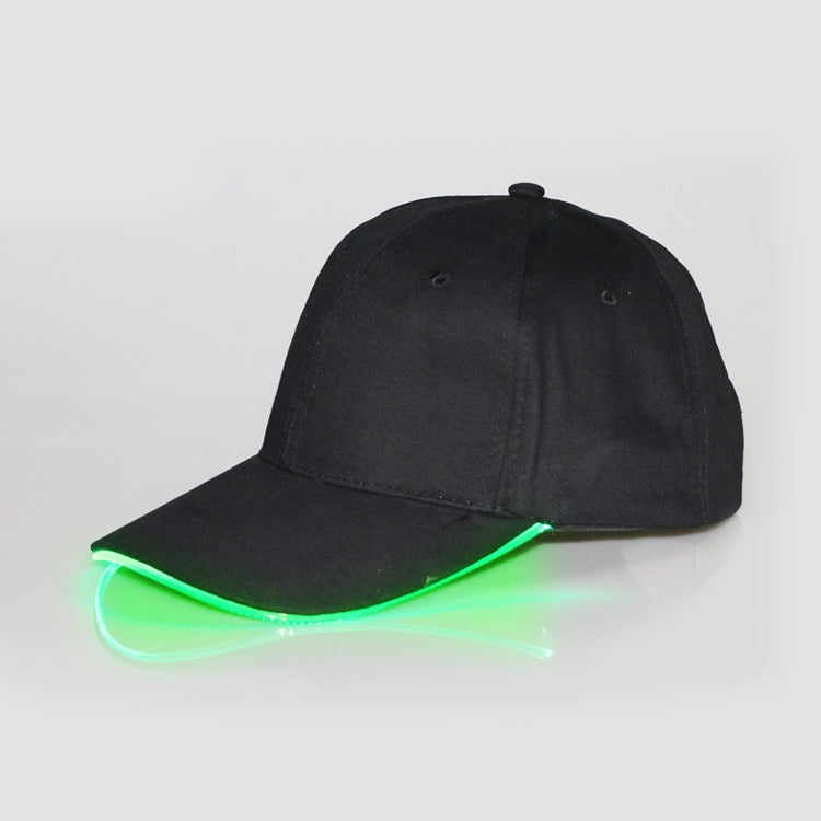 LED Luminous Baseball Cap Male Outdoor Fluorescent Sunhat, Style: Battery