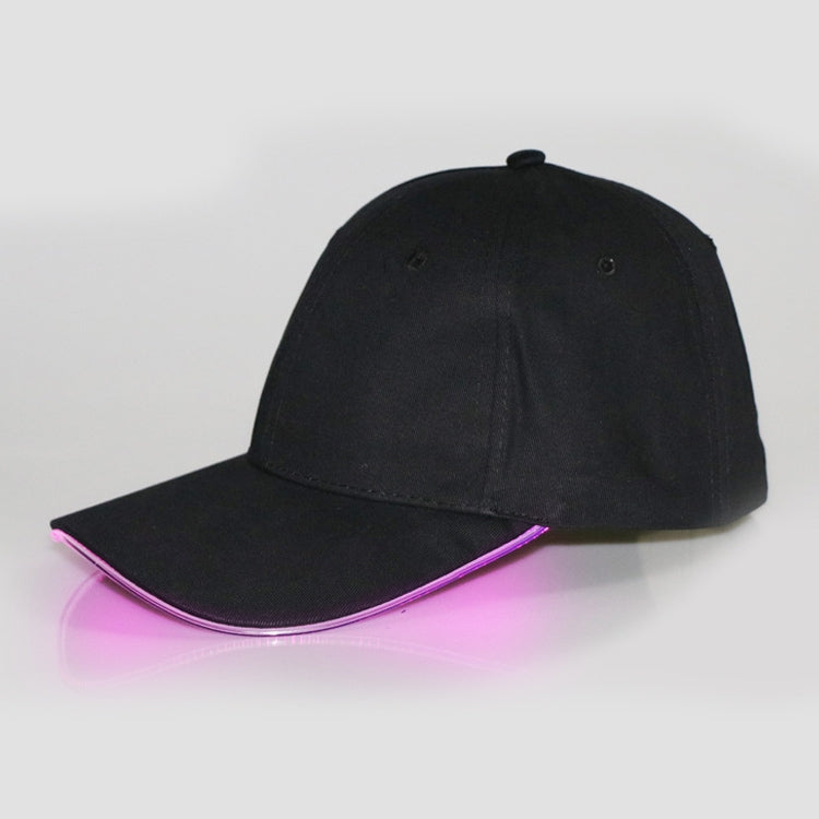 LED Luminous Baseball Cap Male Outdoor Fluorescent Sunhat, Style: Battery