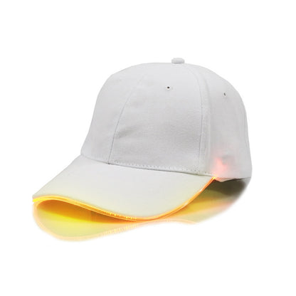 LED Luminous Baseball Cap Male Outdoor Fluorescent Sunhat, Style: Battery