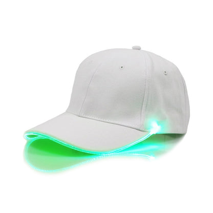 LED Luminous Baseball Cap Male Outdoor Fluorescent Sunhat, Style: Battery