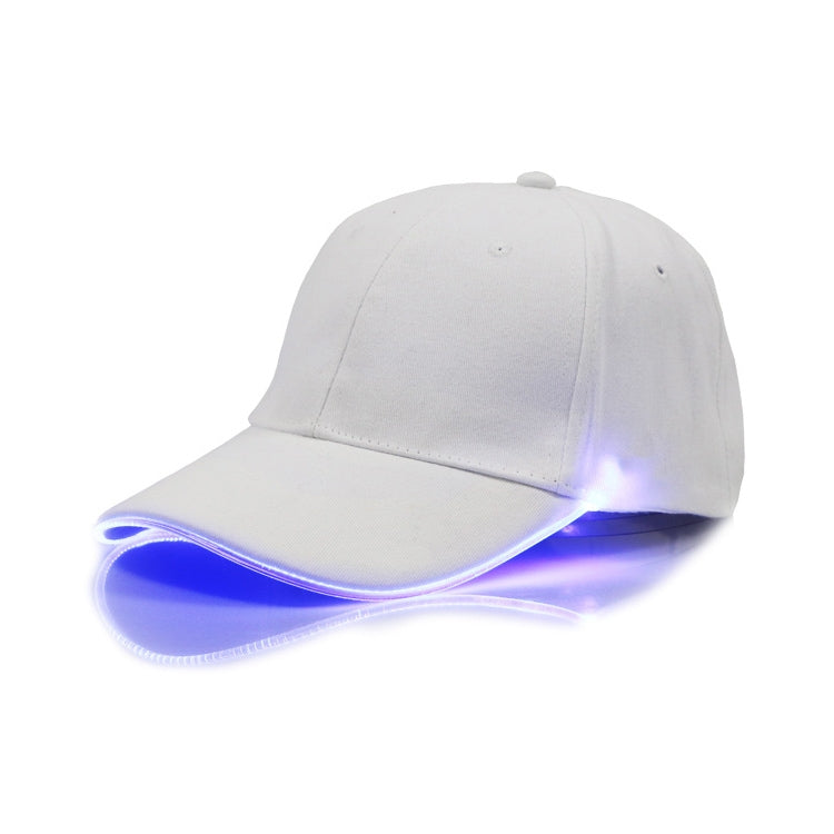 LED Luminous Baseball Cap Male Outdoor Fluorescent Sunhat, Style: Battery