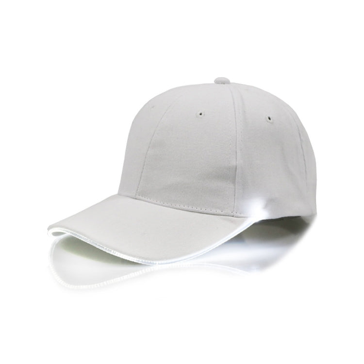 LED Luminous Baseball Cap Male Outdoor Fluorescent Sunhat, Style: Battery