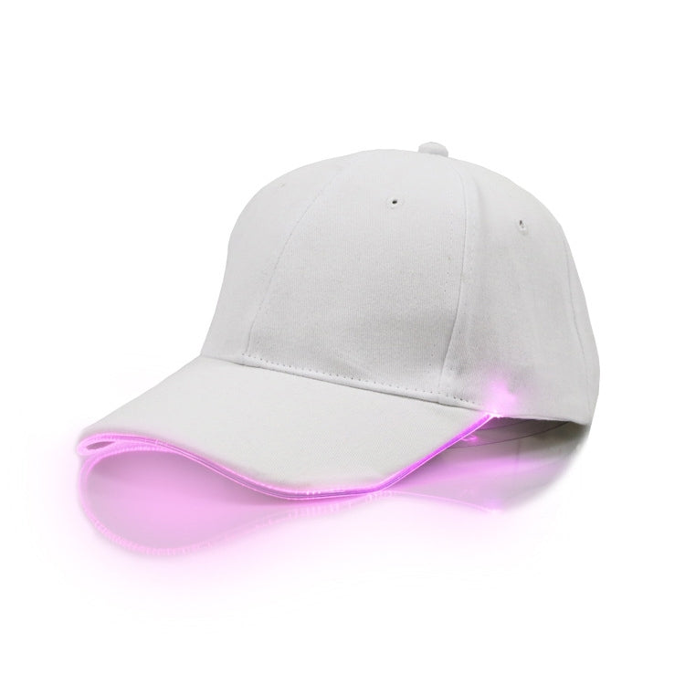 LED Luminous Baseball Cap Male Outdoor Fluorescent Sunhat, Style: Battery