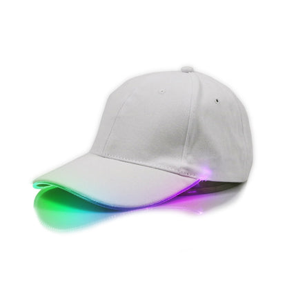 LED Luminous Baseball Cap Male Outdoor Fluorescent Sunhat, Style: Battery