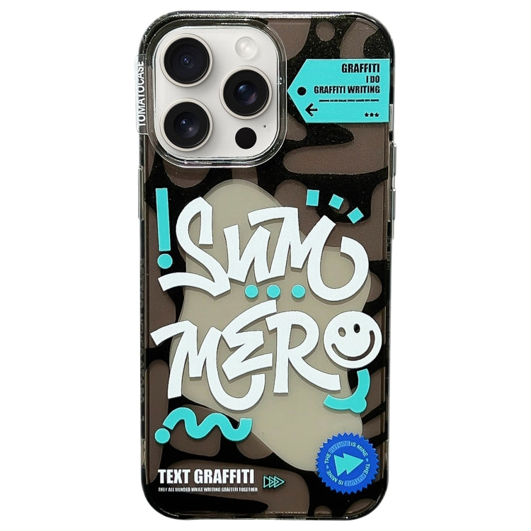 TOMATO Text Graffiti TPU Hybrid PC Phone Case, For iPhone 15 Pro Max, For iPhone 15 Pro, For iPhone 15, For iPhone 14, For iPhone 14 Pro, For iPhone 14 Pro Max