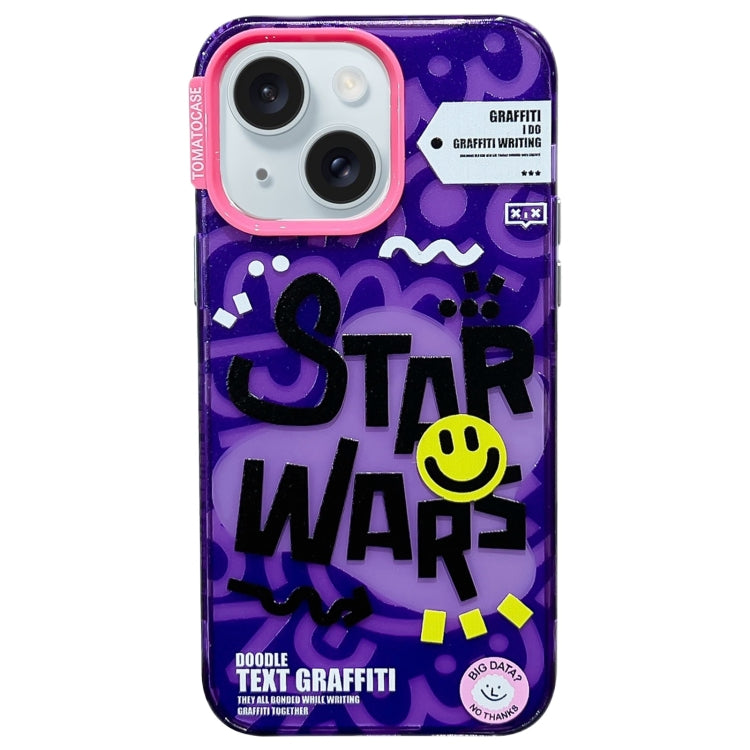 TOMATO Text Graffiti TPU Hybrid PC Phone Case, For iPhone 15 Pro Max, For iPhone 15 Pro, For iPhone 15, For iPhone 14, For iPhone 14 Pro, For iPhone 14 Pro Max
