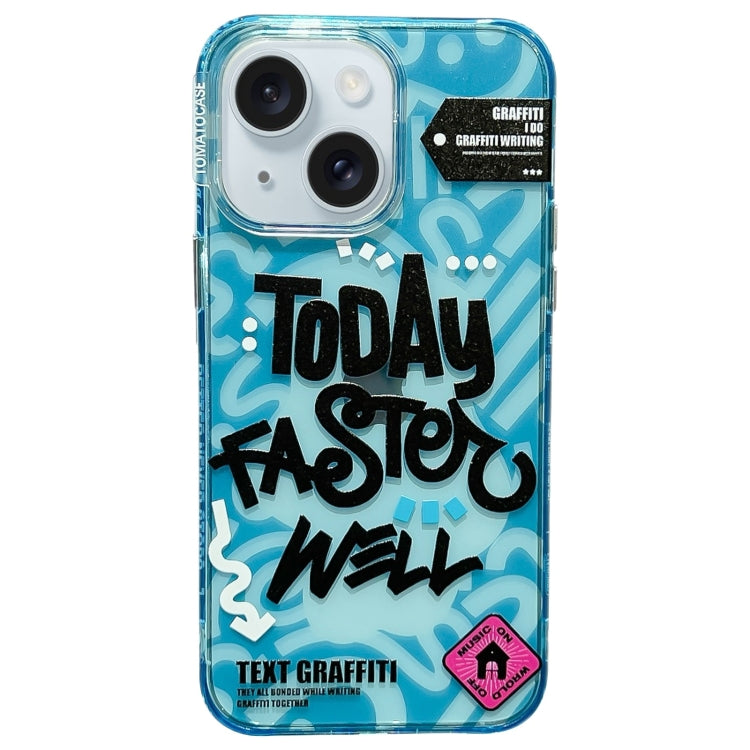 TOMATO Text Graffiti TPU Hybrid PC Phone Case, For iPhone 15 Pro Max, For iPhone 15 Pro, For iPhone 15, For iPhone 14, For iPhone 14 Pro, For iPhone 14 Pro Max