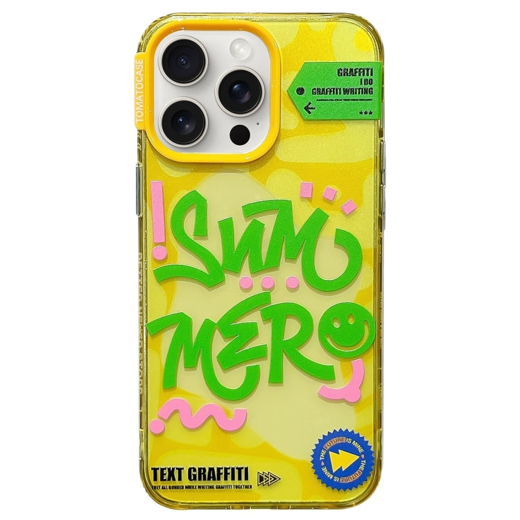 TOMATO Text Graffiti TPU Hybrid PC Phone Case, For iPhone 15 Pro Max, For iPhone 15 Pro, For iPhone 15, For iPhone 14, For iPhone 14 Pro, For iPhone 14 Pro Max