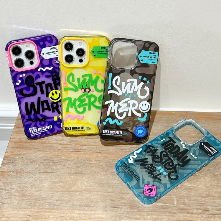 TOMATO Text Graffiti TPU Hybrid PC Phone Case, For iPhone 13