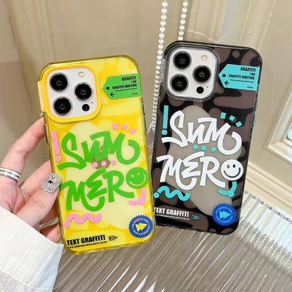TOMATO Text Graffiti TPU Hybrid PC Phone Case, For iPhone 13