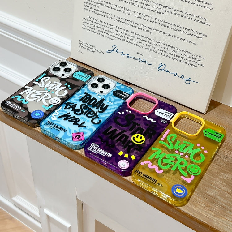 TOMATO Text Graffiti TPU Hybrid PC Phone Case, For iPhone 13