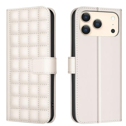 Square Texture Leather Phone Case, For iPhone 17 Pro Max, For iPhone 16e, For iPhone 16 Pro Max, For iPhone 16 Pro