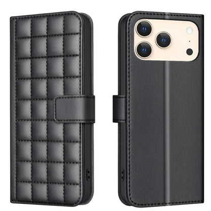 Square Texture Leather Phone Case, For iPhone 17 Pro Max, For iPhone 16e, For iPhone 16 Pro Max, For iPhone 16 Pro