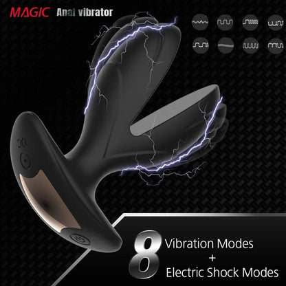 Vibrating Anal expander Plug Electric Shock Pulse Vibrator Massager Remote Control Sex machine