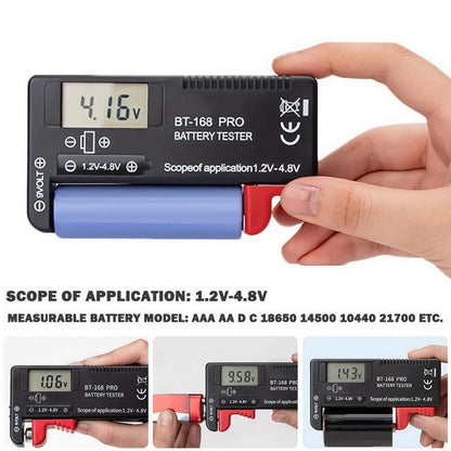 Battery Capacity Tester - PRO Digital Battery-Capacity Tester For 18650 14500 Lithium 9V 3.7V 1.5V