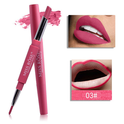 8 Color Matte Red Lipstick Lip Liner 2 In 1 Brand Makeup Lipstick Durable Waterproof Nude R-Shalav5