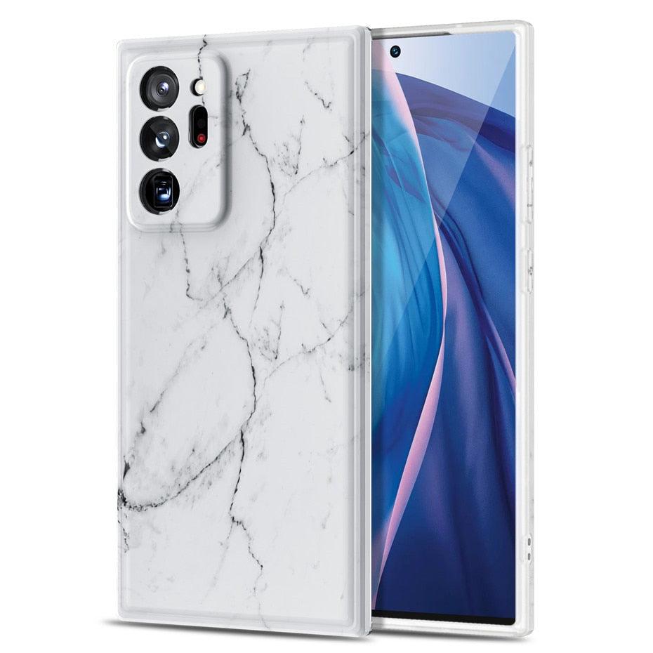 Phone Case - Phone Case For Samsung Galaxy  Note 20 Ultra Marble Crack Matte Hard PC Marble